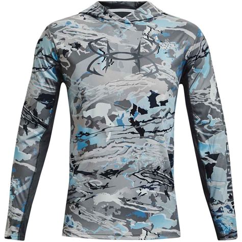 Under Armour Men's Iso-Chill Shorebreak Camo Fishing Hoodie - Under Armour Hydro - M - Under ...