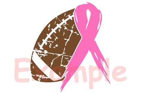 Football Tackle Breast Cancer Svg Awareness ribbon 1028s By HamHamArt | TheHungryJPEG