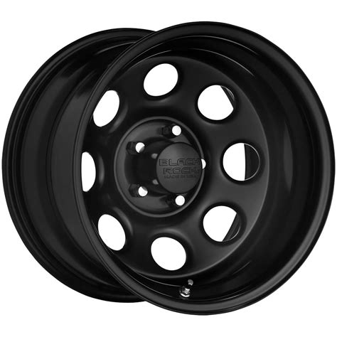 Black Rock 997B Soft 8 15x8 5x4.75" -19mm Black Wheel Rim 15" Inch ...