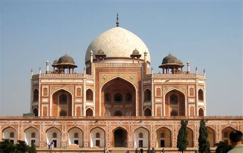 Humayun's Tomb in Delhi, India. The tomb was declared a UNESCO World Heritage site in 1993.