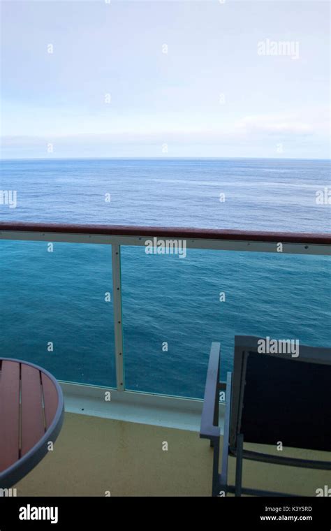 View from cruise ship balcony Stock Photo - Alamy