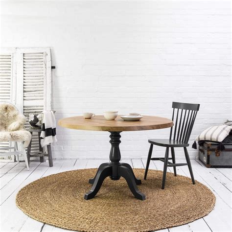 Round Rustic Oak Dining Table - Farmhouse Table Company