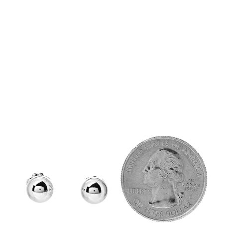 TIFFANY Sterling Silver 8mm HardWear Ball Earrings 533355