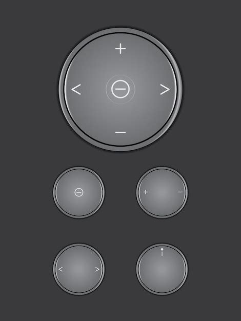 Premium Vector | Color black button icon multimedia on dark color background