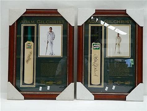 Signed Adam Gilchrist Miniature Cricket Bats - Limited Edition ...