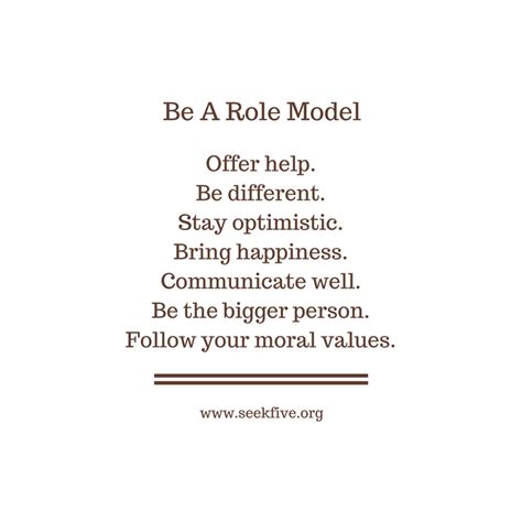 Yes you can be a role model too. Check out the article, "Tips for Being a Good Role Model" by ...