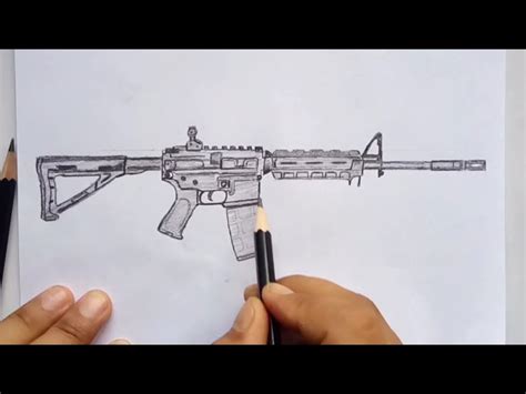 M4 Carbine Line Drawing