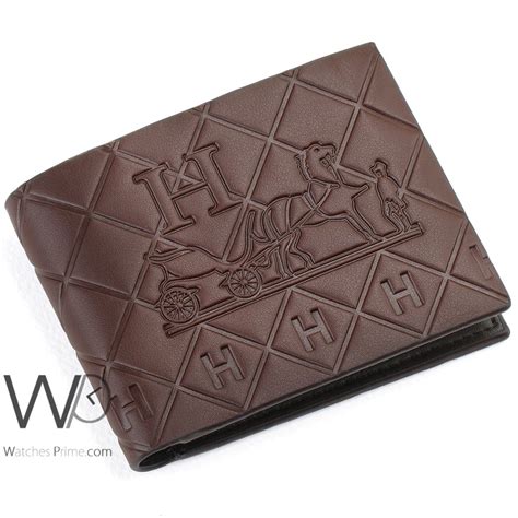 Hermes Paris Wallet Leather Brown For Men | Watches Prime