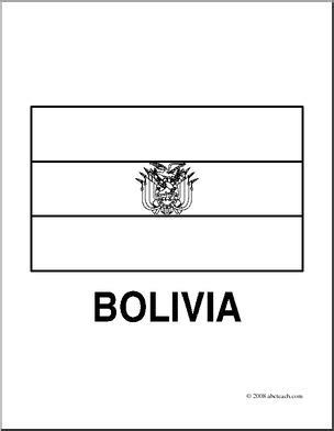 Clip Art: Flags: Bolivia (coloring page) – Abcteach