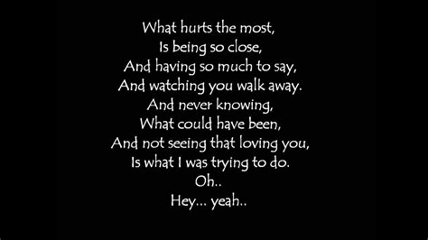 Rascal Flatts: "What Hurts The Most" ~Lyrics - YouTube