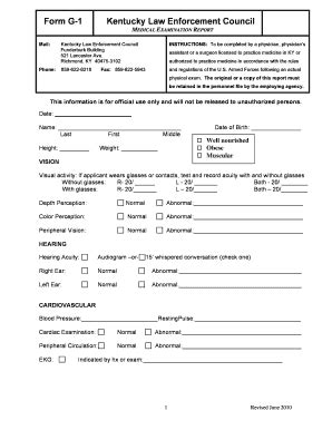 Medical Examination Report Form - Fill and Sign Printable Template Online