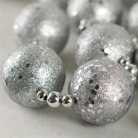 Silver Sparkling Ball and Bead Garland - Christmas Garlands - Christmas and Winter - Holiday ...