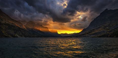 Last Rays Over St Mary Lake | Glacier national park, National parks, Gorgeous sunset