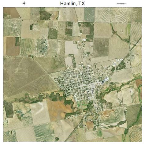 Aerial Photography Map of Hamlin, TX Texas