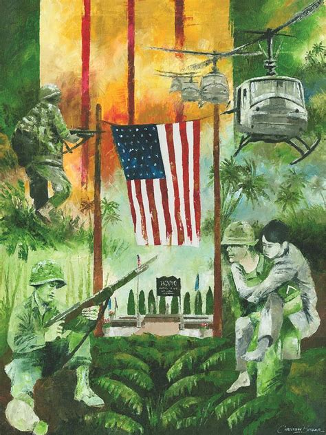 Vietnam War Tribute Painting by Christiaan Bekker