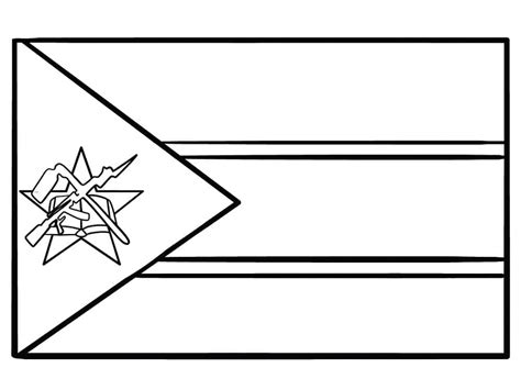 Flag of Mozambique coloring page - Download, Print or Color Online for Free