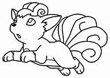 Vulpix Coloring Pages  Free Printable For Kids sketch template