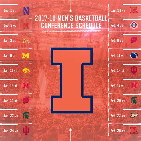 Printable Illini Basketball Schedule