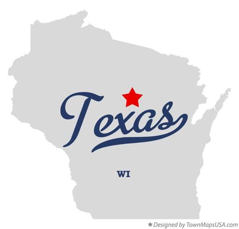 Map of Texas, WI, Wisconsin