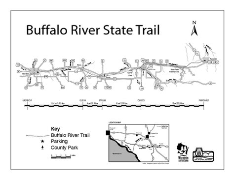 Buffalo River State Trail Map - Buffalo River State Trail WI USA • mappery