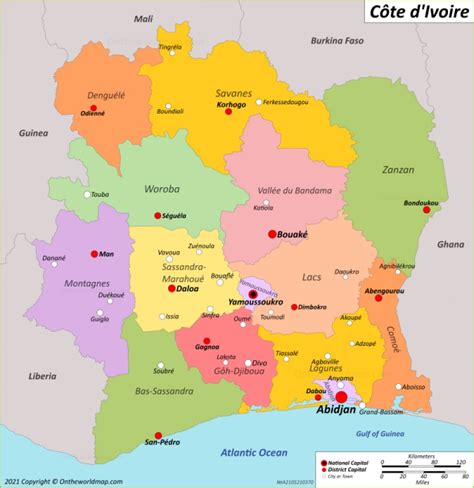 Côte d'Ivoire Map | Maps of Ivory Coast (Republic of Côte d'Ivoire)