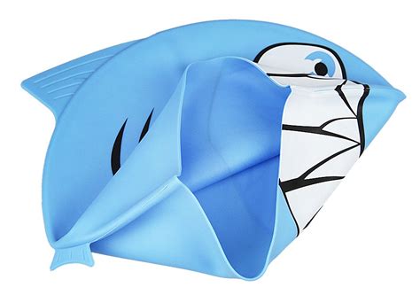 Sports & Fitness Cute Cartoon Animal Shark Silicone Swim Caps for Youth Kids Waterproof Non-slip ...
