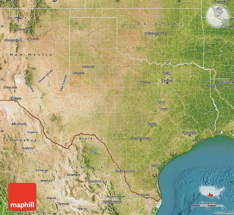 Texas Satellite Wall Map Maps Satellite Map Of Texas Printable Maps ...