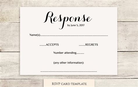 Printable Rsvp Cards - Customize and Print