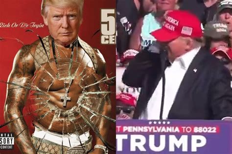 50 Cent Posts Album Cover With Donald Trump’s Face