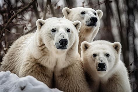 Premium AI Image | Polar Bear Family