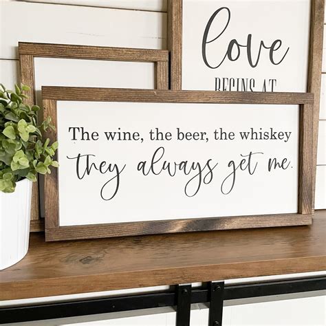 The Wine the Beer the Whiskey They Always Get Me, Song Lyrics, Wood Sign, 8x16 - Etsy