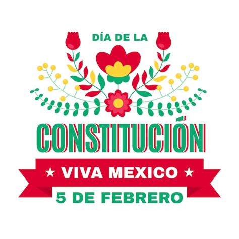 Free Vector | Mexico constitution day flat illustration