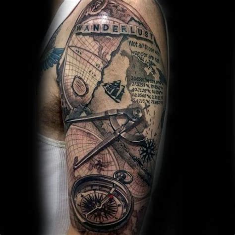 70 Wanderlust Tattoo Designs For Men - Travel Inspired Ink Ideas