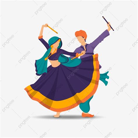 Dandiya raas clipart transparent png hd dandiya raas couple dancing ...