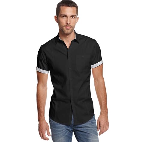 Lyst - Inc international concepts Lywin Slimfit Stretch Shirt in Black for Men