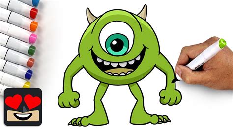 How To Draw Mike Wazowski | Monsters Inc. - YouTube