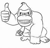 Donkey Kong 01 coloring page sketch template