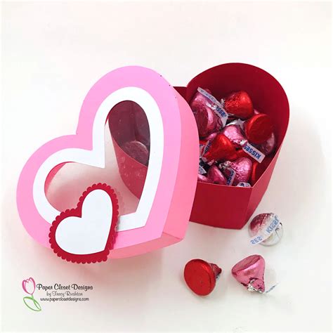 Valentine Heart Box 3D SVG SVG Cricut Silhouette Box - Etsy