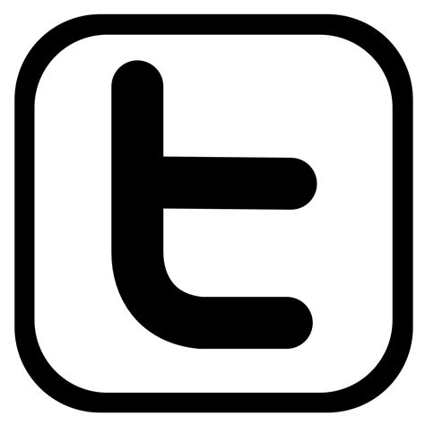 Black And White Twitter Logo Png