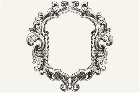 High Ornate Vintage Frame. Vector. | Illustrator Graphics ~ Creative Market