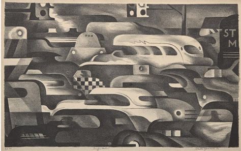 Benton Murdoch Spruance (American, 1904-1967) Traffic Control 1936 Lithograph : museum