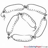 Sausages Printable Coloring Pages For Free sketch template