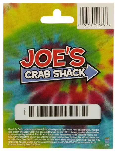 Gift Cards Joe S Crab Shack In The Us - Printable Cards