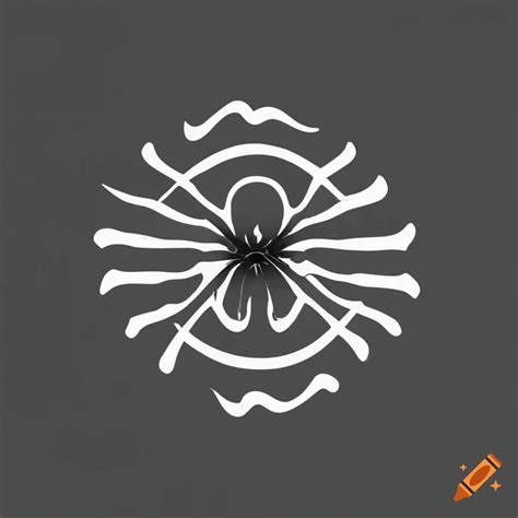 Geometric spider logo on Craiyon