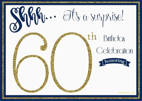 Free Printable Surprise 60Th Birthday Invitations | Free Printable