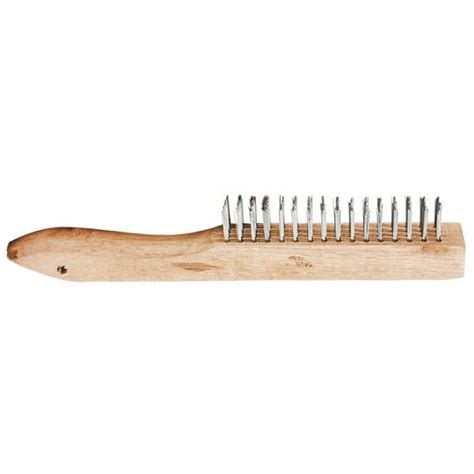 10-1/2 Wood Handle Wire Brush | AES Industries | 4416