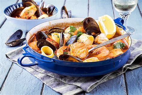 Bouillabaisse is a traditional Marseille seafood soup.