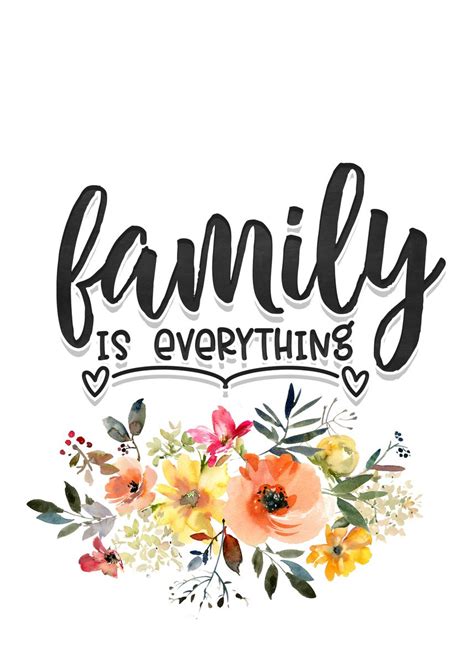 'Family is everything' Poster, picture, metal print, paint by Juliana ...