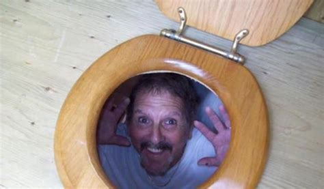 Put a photocopy of your face under the toilet seat and close the lid ...