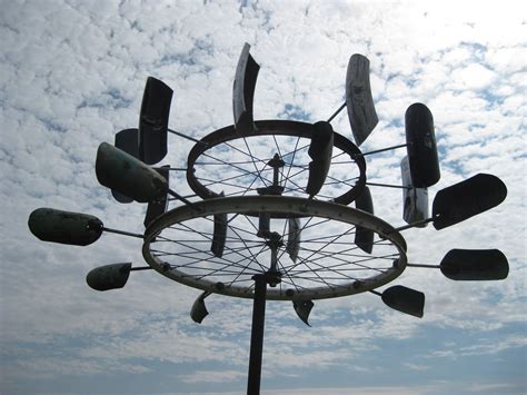 First wind spinner | Garden art sculptures, Wind art, Wind sculpture diy